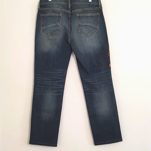 Sundance Driftwood Audrey Embroidered Distressed Jeans, Size 32 / women's 12 - Picture 3 of 13